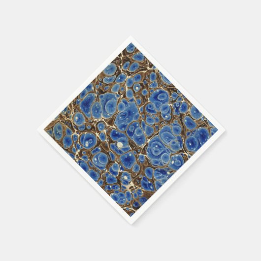 Blue Marbleized Serviette (Ecke)
