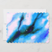 Blue Marbour Weltraum Abstrakter Geburtstag Einlad Einladung (Rückseite)