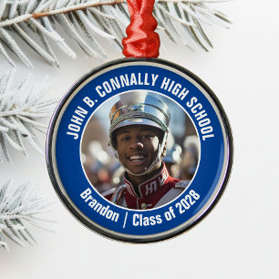 Blue Marching Band Foto Hochschule Weihnachten Ornament Aus Metall