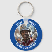 Blue Marching Band Foto Proud Parent Schlüsselanhänger (Vorderseite)