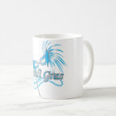 Blue Mardi Gras Maske Kaffeetasse (VorderseiteRechts)
