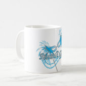 Blue Mardi Gras Maske Kaffeetasse (Vorderseite Links)