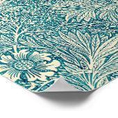 Blue Marigold Illustration von William Morris Poster (Ecke)