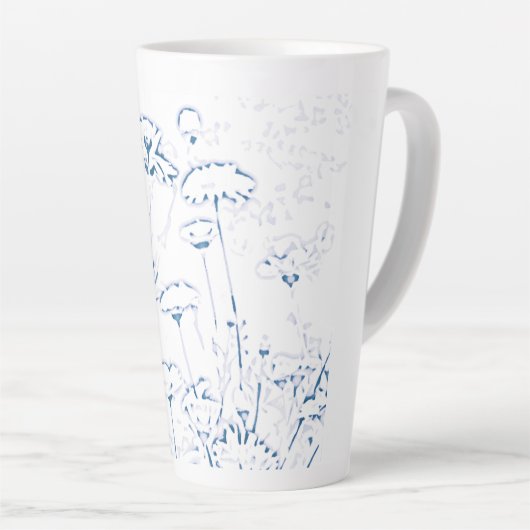 Blue Marigold Latte Tasse (Rechte Ecke)