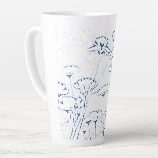 Blue Marigold Latte Tasse (Linke Ecke)