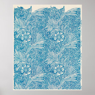 Blue Marigold Poster