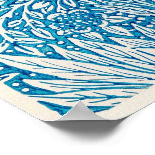 Blue Marigold Poster (Ecke)