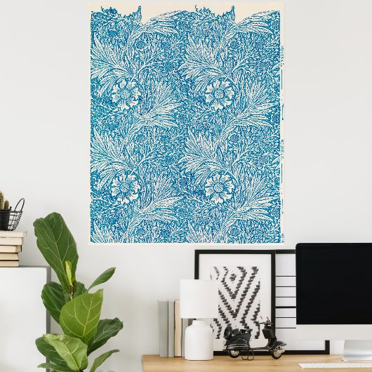 Blue Marigold Poster (Heimbüro)