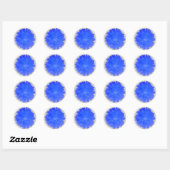 Blue Marigold Round Stickers (Blatt)