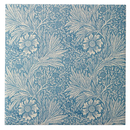 Blue Marigolds (von William Morris) Fliese (Vorderseite)