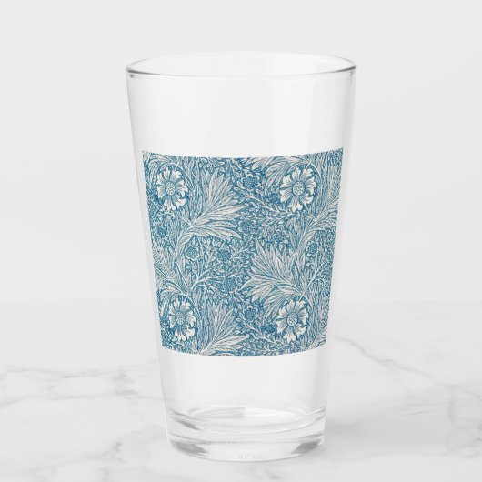 Blue Marigolds (von William Morris) Glas (Vorderseite)