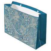Blue Marigolds (von William Morris) Große Geschenktüte (Rückseite Schrägansicht)
