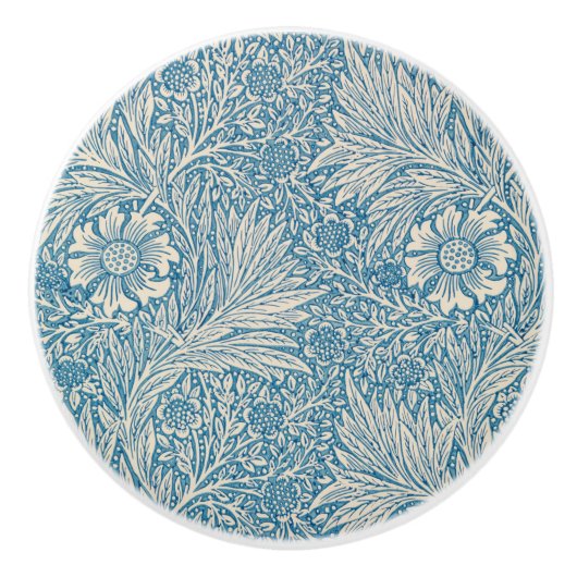 Blue Marigolds (von William Morris) Keramikknauf (Vorderseite)