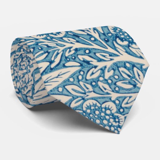 Blue Marigolds (von William Morris) Krawatte (Gerollt)