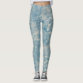 Blue Marigolds (von William Morris) Leggings
