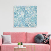 Blue Marigolds (von William Morris) Leinwanddruck (Insitu (Wohnzimmer))
