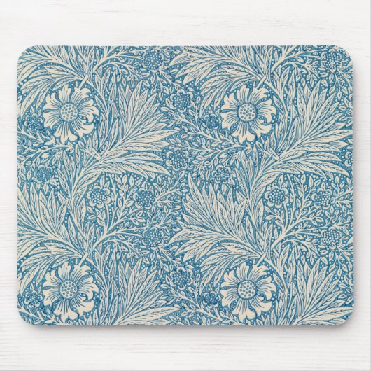 Blue Marigolds (von William Morris) Mousepad (Vorne)