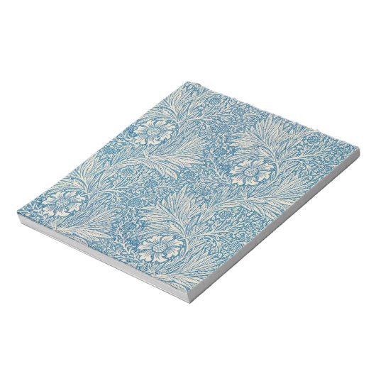 Blue Marigolds (von William Morris) Notizblock (Rotiert)