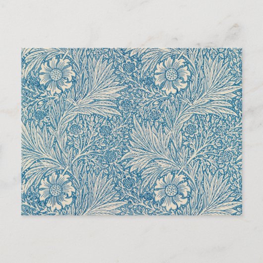 Blue Marigolds (von William Morris) Postkarte (Vorderseite)