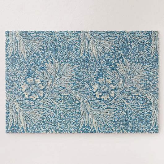 Blue Marigolds (von William Morris) Puzzle (Horizontal)