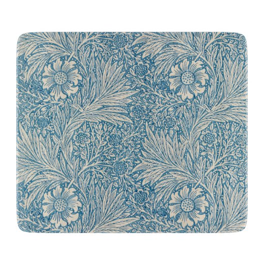 Blue Marigolds (von William Morris) Schneidebrett (Vorderseite)