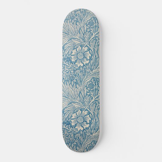 Blue Marigolds (von William Morris) Skateboard (Vorderseite)