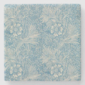Blue Marigolds (von William Morris) Steinuntersetzer (Vorderseite)