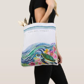 Blue Marine Happy Turtle & Waves Custom Tasche (Von Nahem)