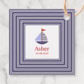 Blue Marine Inspitation for Design Childrens Geschenkanhänger (Rückseite)