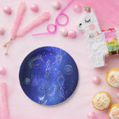 Blue Marine Underwater Jellyfish World Pappteller (Party)
