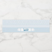 Blue Mariusgenser Boy Baby Dusche Wasserflaschenetikett (Einzelnes Label)