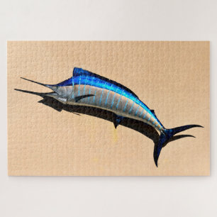 Blue Marlin Background Puzzle
