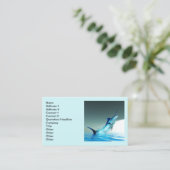 Blue Marlin Breaching Visitenkarte (Stehend Vorderseite)
