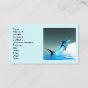 Blue Marlin Breaching Visitenkarte
