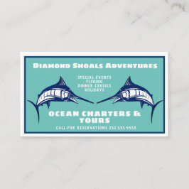 Blue Marlin Design Ocean Charter Business Card Visitenkarte