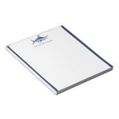 Blue Marlin Fish Fisherman Personalisiert Notizblock (angewinkelt)
