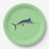 Blue Marlin Fish Pappteller (Vorderseite)
