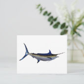 Blue Marlin Fish Postkarte (Stehend Vorderseite)