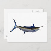 Blue Marlin Fish Postkarte (Vorne/Hinten)