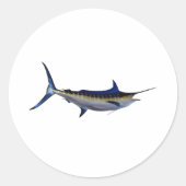 Blue Marlin Fish Runder Aufkleber (Vorderseite)