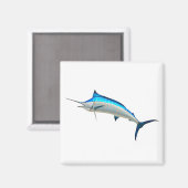 Blue Marlin Game Fish Magnet (Vorderseite/Rückseite)