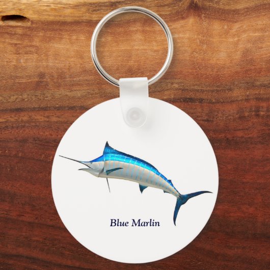 Blue Marlin Game Fish Schlüsselanhänger (Vorderseite)