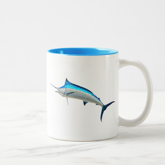 Blue Marlin Game Fish Zweifarbige Tasse (Rechts)