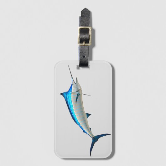 Blue Marlin Gepäckanhänger (Vorderseite Vertikal)