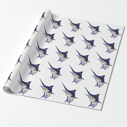 Blue Marlin Geschenkpapier (Ungerollt)