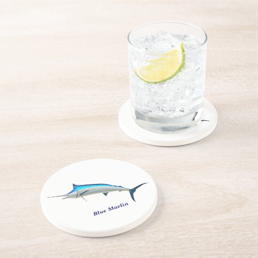 Blue Marlin Getränkeuntersetzer (Seite)