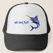 Blue Marlin Gone Fishing Cap Truckerkappe (Vorderseite)