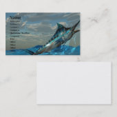 Blue Marlin Jump Business Card Visitenkarte (Vorne/Hinten)