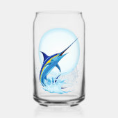 Blue Marlin Jumping out of Ocean Dosenglas (Rückseite)