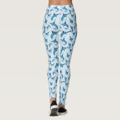Blue Marlin Jumping out of Ocean Leggings (Rückseite)